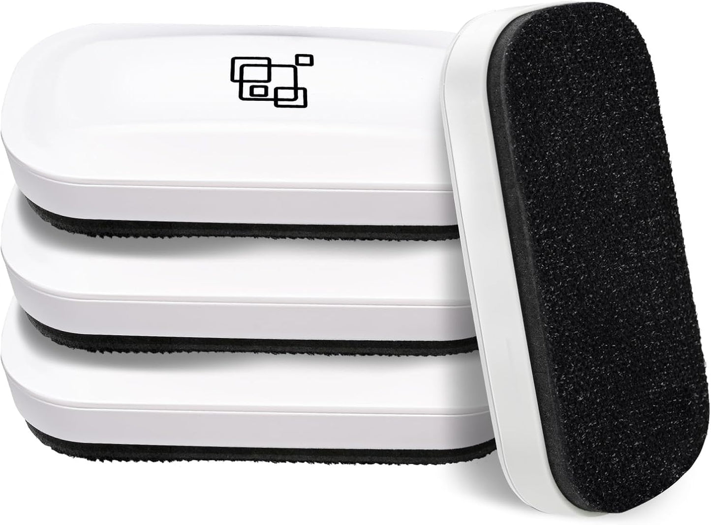 maxtek Magnetic Dry Erase Eraser, Glass Board Erasers, 4 Pack, Whiteboard Eraser for Dry Erase Board, Glass Board, Calendar Board, Office and School Supplies (Pure White)