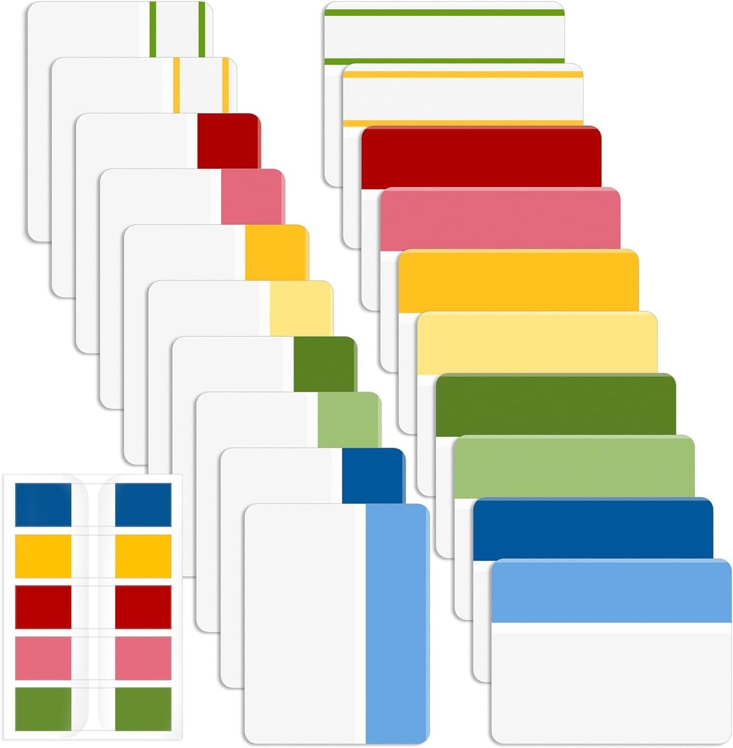 Mr. Pen- Colorful Index Tabs, 500 Pcs, 21 Sets, Sticky Page Markers for Notebooks, Binders and Books