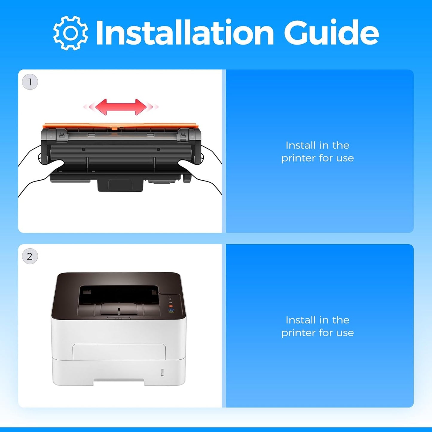 MLT-D116L Toner Cartridge Black 2-Pack High-Yield Replacement for Samsung MLT-D116L D116L MLT-D116S Compatible with Samsung Xpress SL-2625D SL-M2675FN SL-M2825DW SL-2875FW SL-M2835 SL-M2885FW Printer