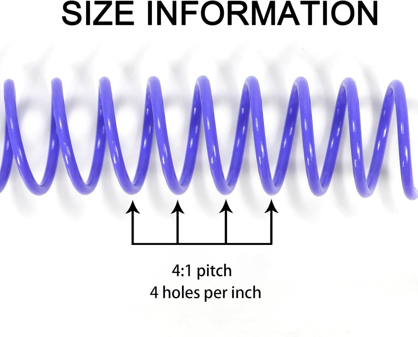 Rayson 5/8" Plastic Coil bindings Spines, 15.9mm Multicolored Spiral Binding Coil 4:1 Pitch, 140 Sheets Capacity, 100/Box for Business and Educational Purposes