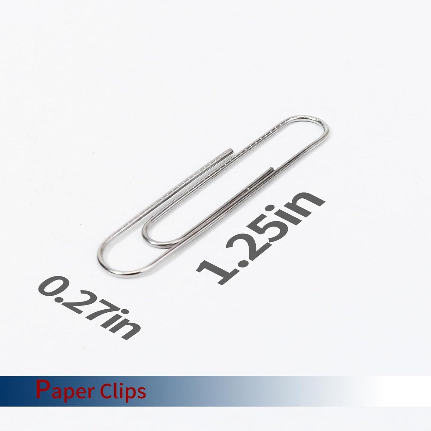 Medium Paper Clips - 1000 Pieces (10 Boxes of 100 Each) - Silver Standard Size 1.25IN - Office & School