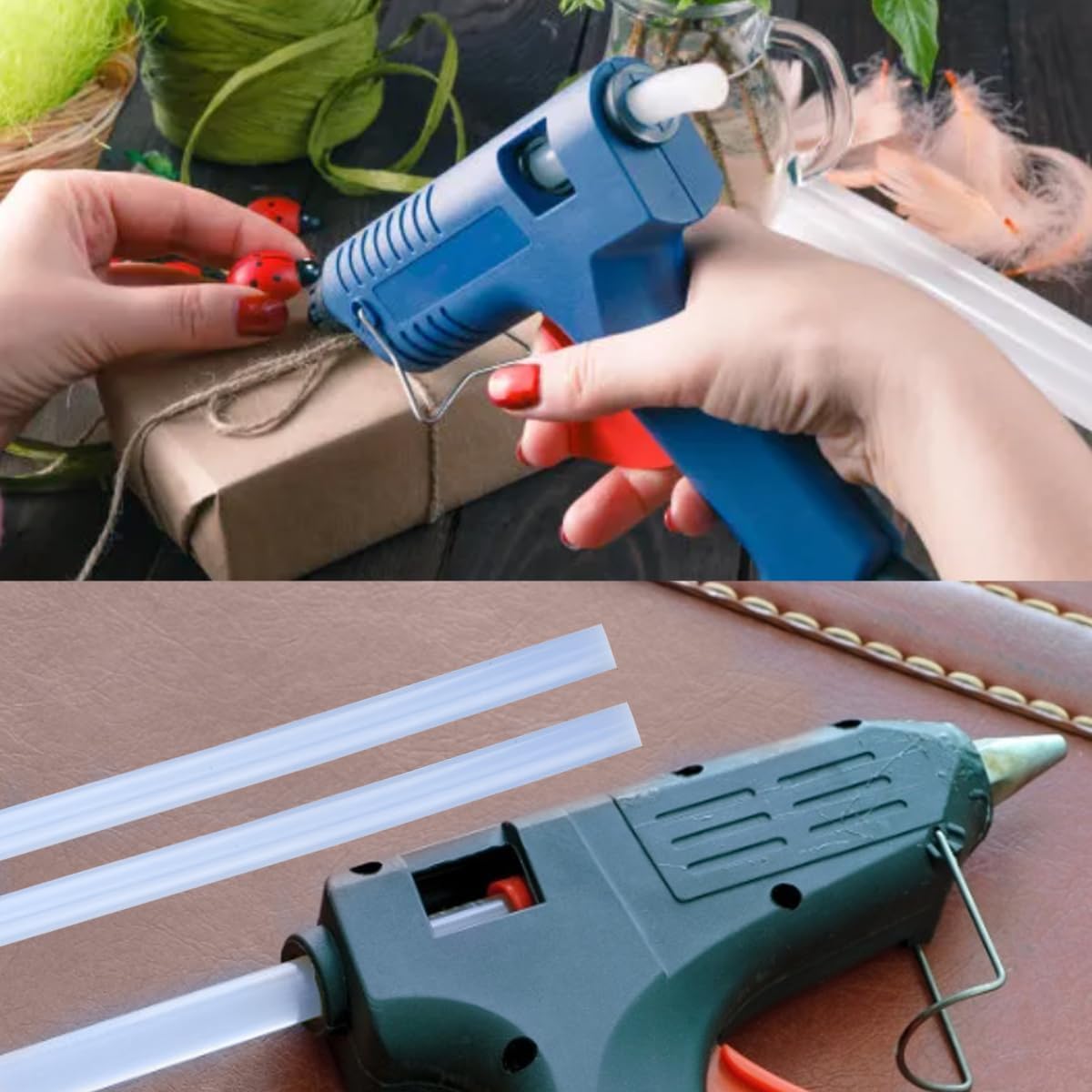 30 Pack Clear Hot Glue Sticks 0.43x8 Inches, Extra Long Strong Adhesive Glue Gun Sticks, Fast Drying, Ideal for DIY Crafts, Arts, Wood, Fabric, Repairs, and Home Projects