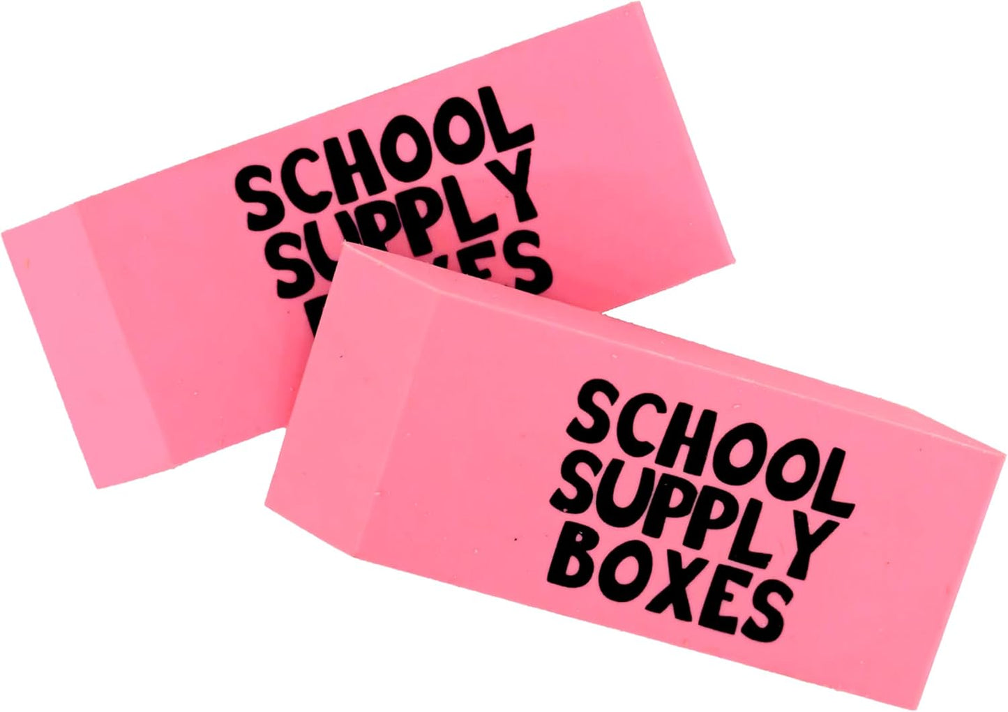 School Supply Boxes | Pink Wedge Erasers | 120 Pack | Smudge-Free and Durable