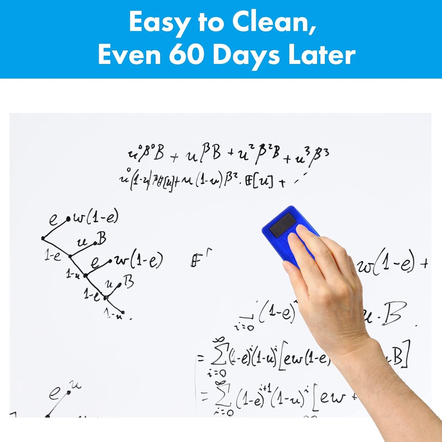 HAMIGAR Magnetic Whiteboard Contact Paper 30" x 43" Dry Erase White Board Sticker for Wall Stick on White Board Peel and Stick Wallpaper Adhesive Poster with Marker, Magnetic Eraser and Magnets