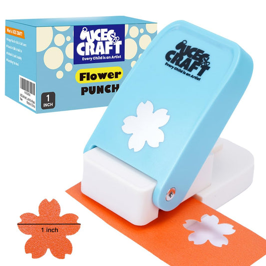 UCEC 1 inch Flower Punch, Paper Punch, Craft Hole Punch, Craft Lever Punch for Paper Crafting Scrapbooking, Handmade Card-Making, Invitations, Decorations, Gift Tags