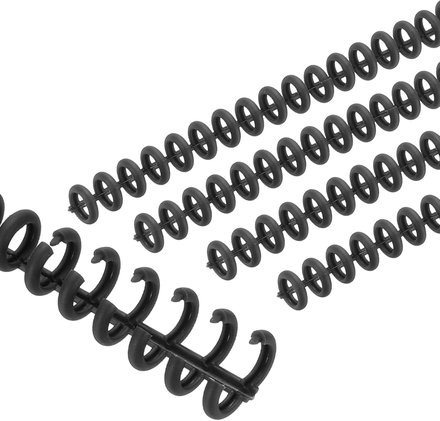 PATIKIL 8.5mm(0.3") Spiral Binder Ring,10 Pcs 30 Rings 25 Sheet Capacity Comb Binding Spines for Binding Paper Sheets Notebook Calendar Picture Album, Black