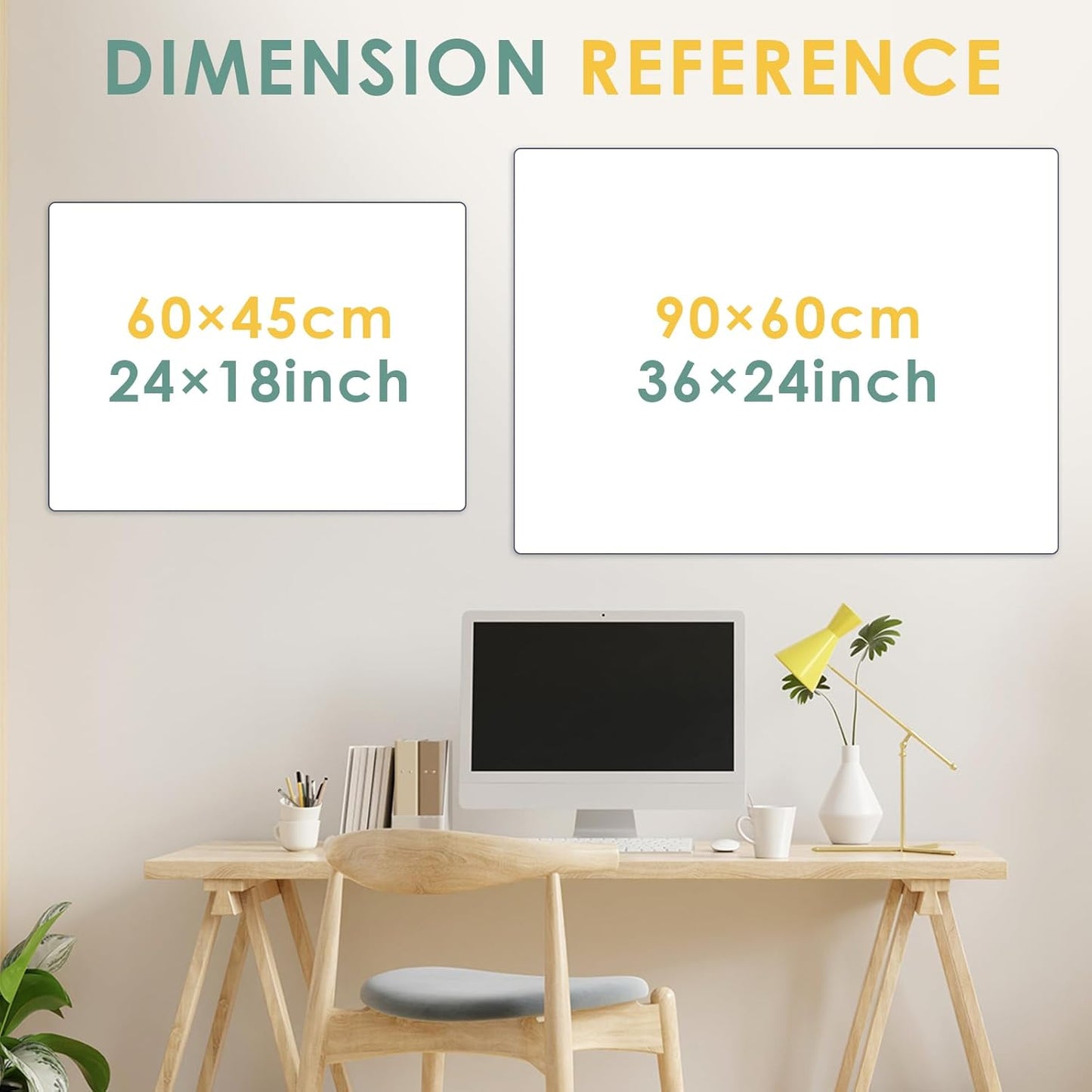 MAKELLO Dry Erase Calendar for Wall, Large White Board Calendar with Next Month for Office, Family, Kitchen and Bedroom, 36x24 inches