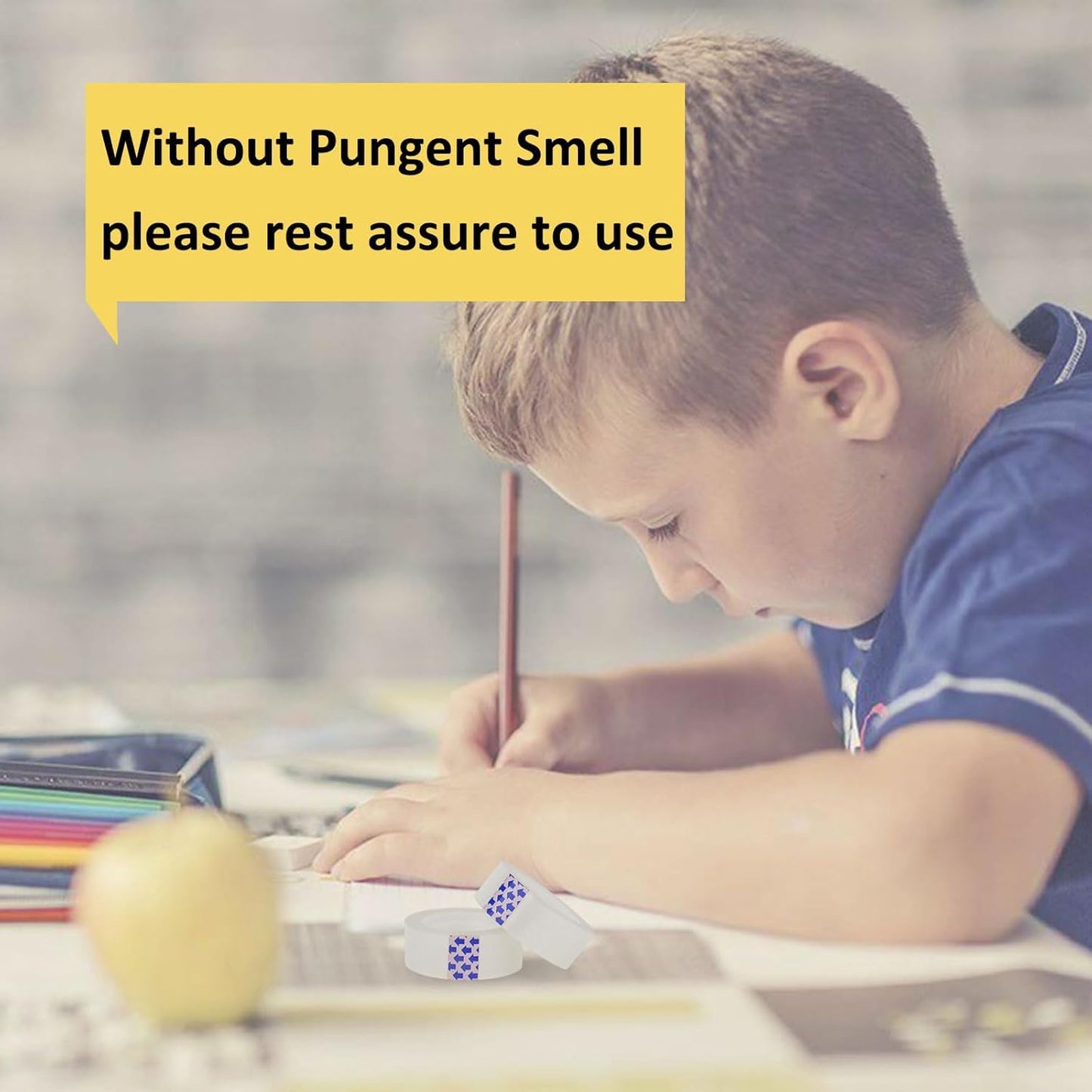 Clear Tape, 6 Rolls Transparent Tape Refills, Easy Tear Stationery Gift Tape for School & Office, High Viscosity, Odorless, 1 Inch Core, 3/4 x 1000 inches