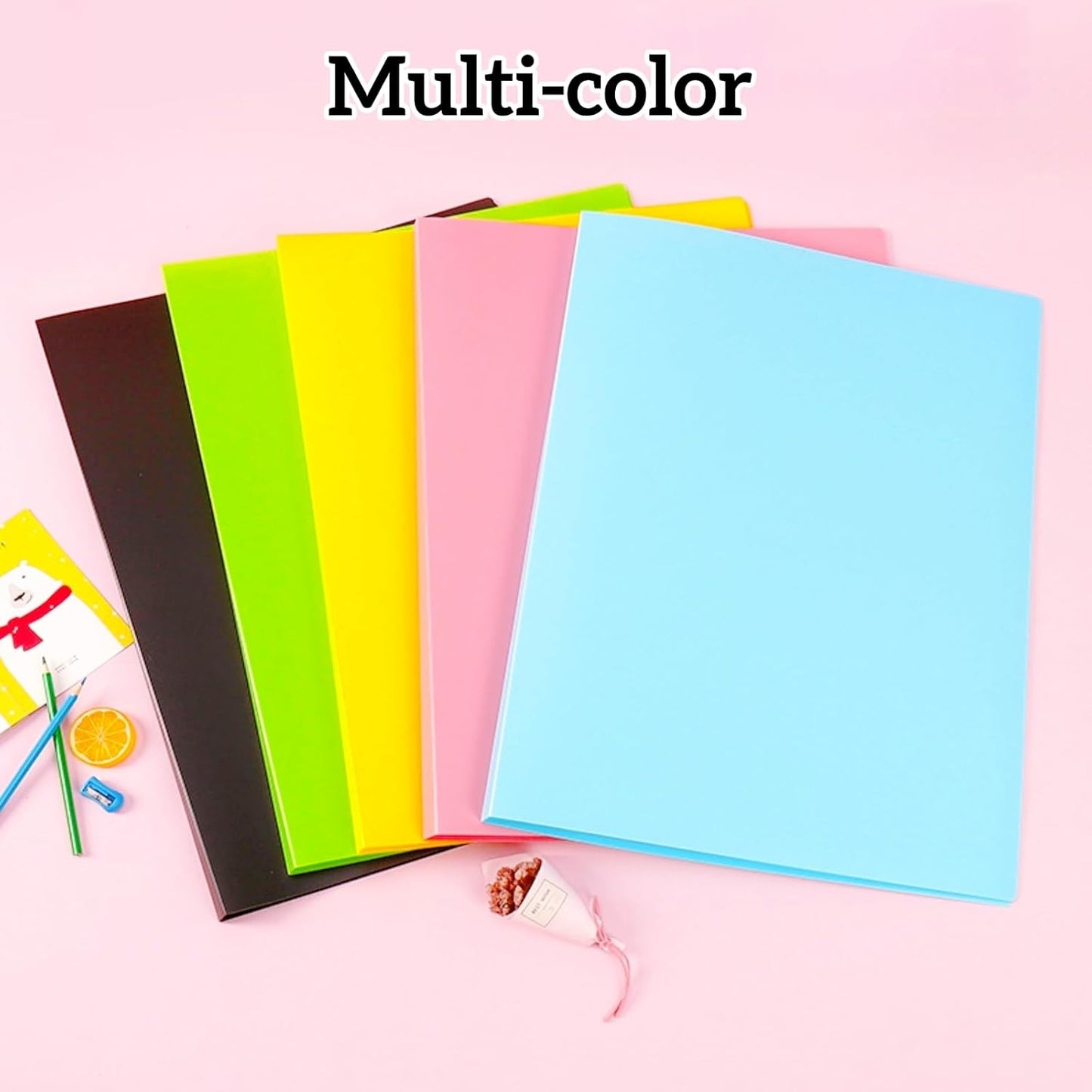 MOTEERLLU A2 Storage Book Suitable for 22x15 inches Diamond Paintings,Diamond Art Kit Storage Container with 30 Pocket Sleeves,Portfolio Folder for Artwork (Blue)