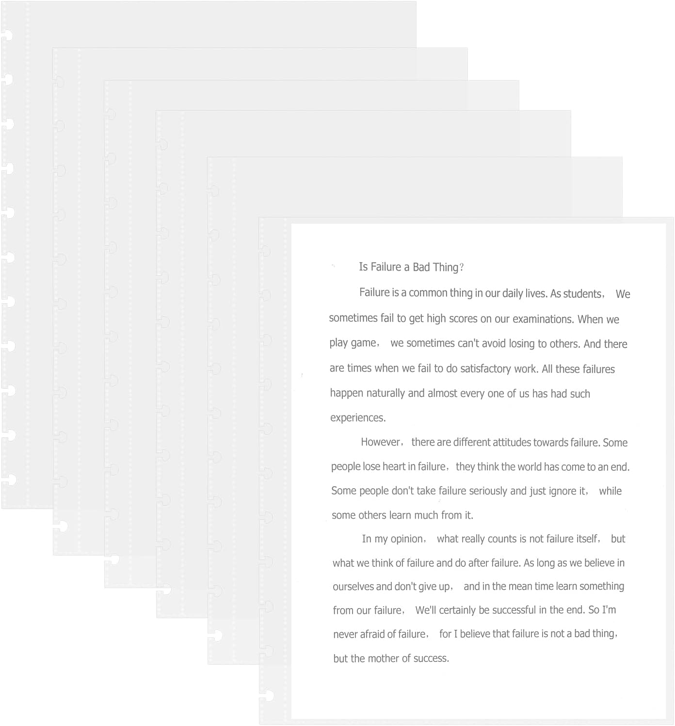 25 Piece Letter Size Sheet Protectors Clear Plastic Page Protectors for Discbound Holds Letter Size Discbound Binding Cover (25)