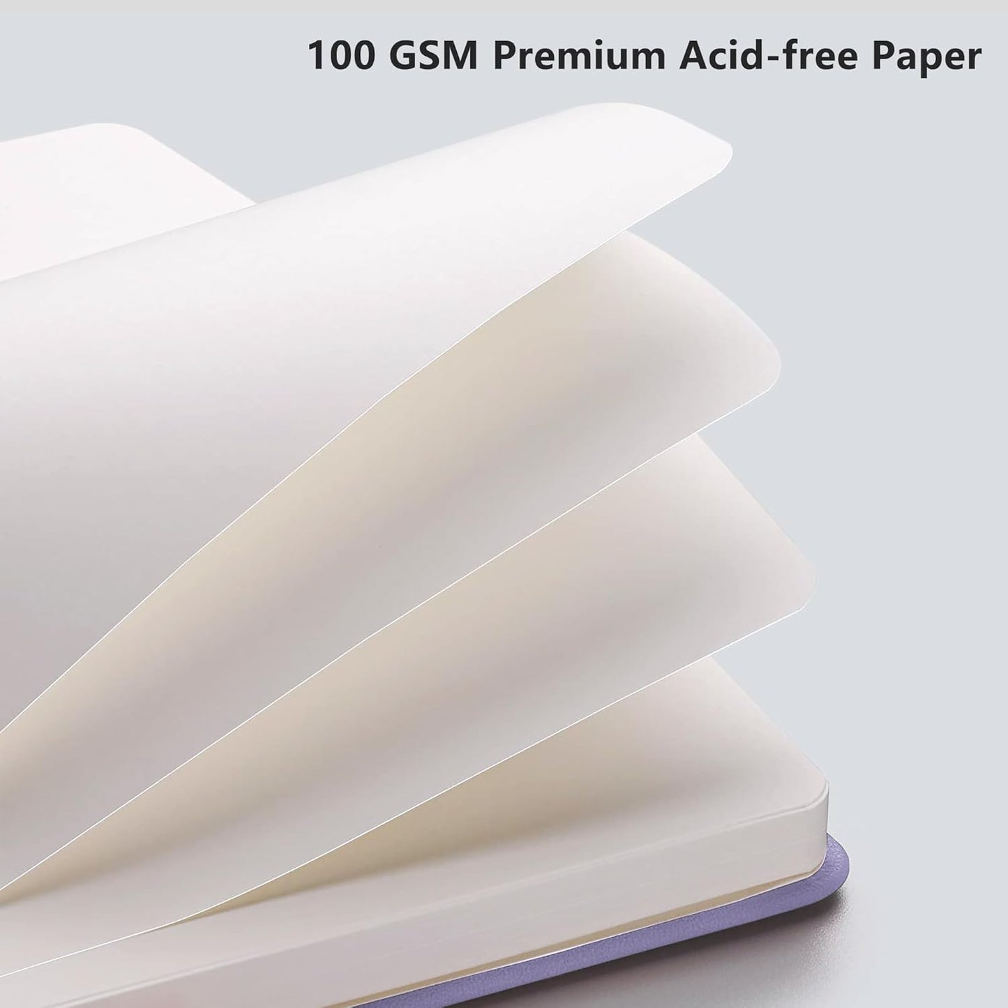 RETTACY Blank Journal Notebook, 192 Pages, A5 Medium Size (5.7'' x 8.3''), Leather Hardcover, 100 GSM Thick Paper, for Sketching, Drawing, Painting (Purple)