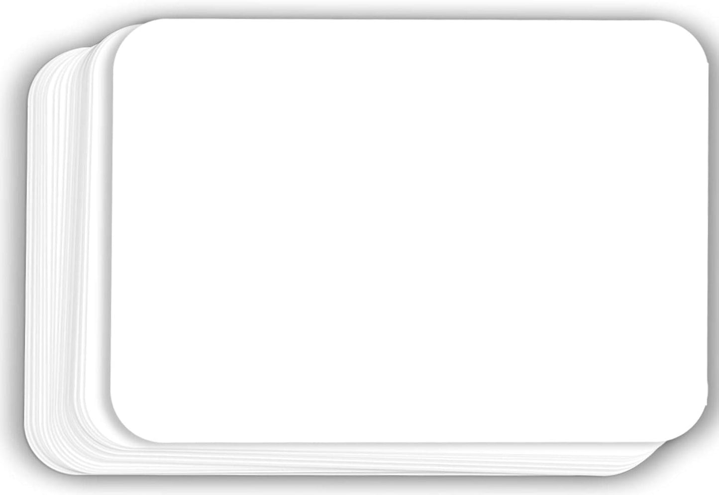 Hamilco White Cardstock Thick Paper - Blank Index Flash Note & Post Cards with Rounded Corners - Greeting Invitations Stationery 5 X 7" Heavy weight 80 lb Card Stock (100 Pack)