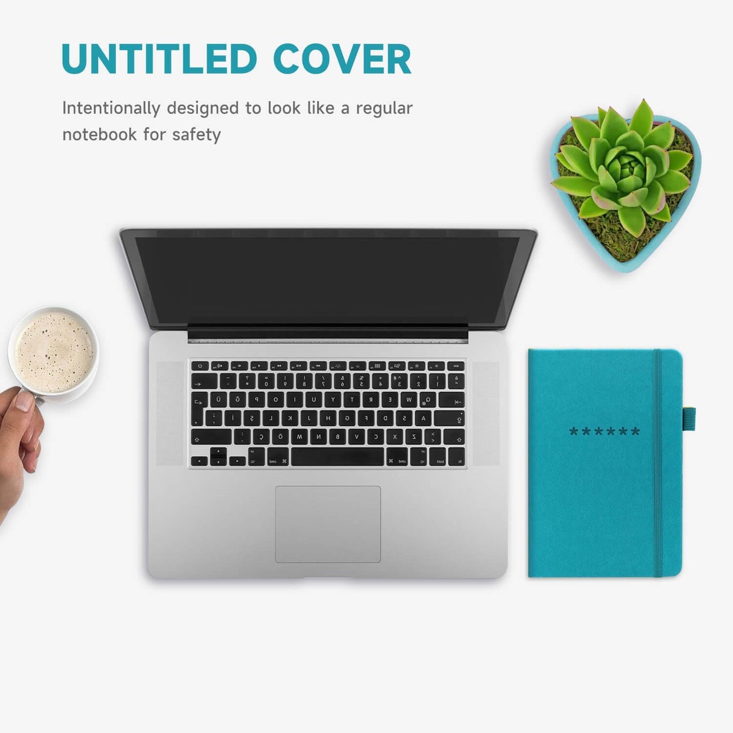 Password Book with Alphabetical Tabs – Hardcover Internet Address & Password Organizer – Password Keeper Notebook for Computer & Website – 5.2 x 7.6" Log-in Password Journal w/Thick Paper (Turquoise)