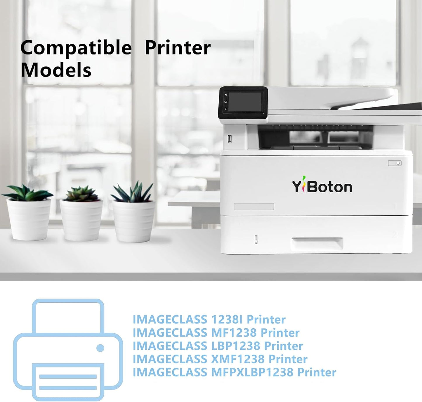 T08 T08L Black High Capacity Toner Cartridge Compatible for Canon T08 T08L 3010C005AA Toner for ImageCLASS 1238i LBP1238 MF1238 XMF1238 MFP XLBP1238 Printer .with New Chip