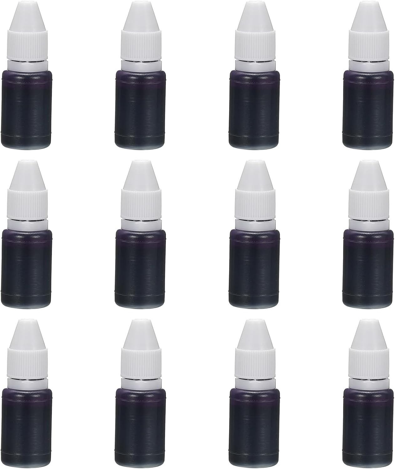 PATIKIL 0.33oz Refill Ink for Stamps and Ink Pads, 12Pcs 10ml Stamp Pad Ink Refill for Office Stamp Self Inking Stamp Date Stamp Scrapbooking, Purple