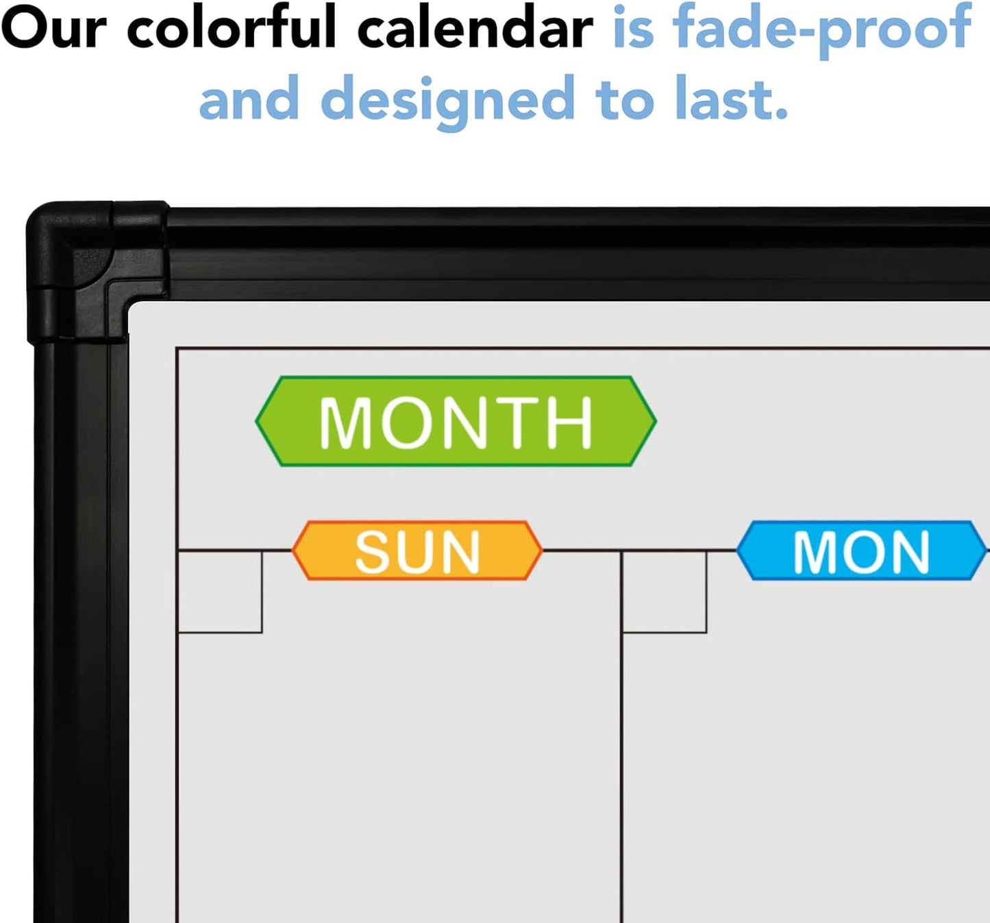 JILoffice Magnetic Calendar Whiteboard & Bulletin Corkboard Combination, Combo Board 36 x 24 Inch, 2 Pack, Black Aluminum Frame Wall Mounted Board for Office Home and School with 10 Push Pins