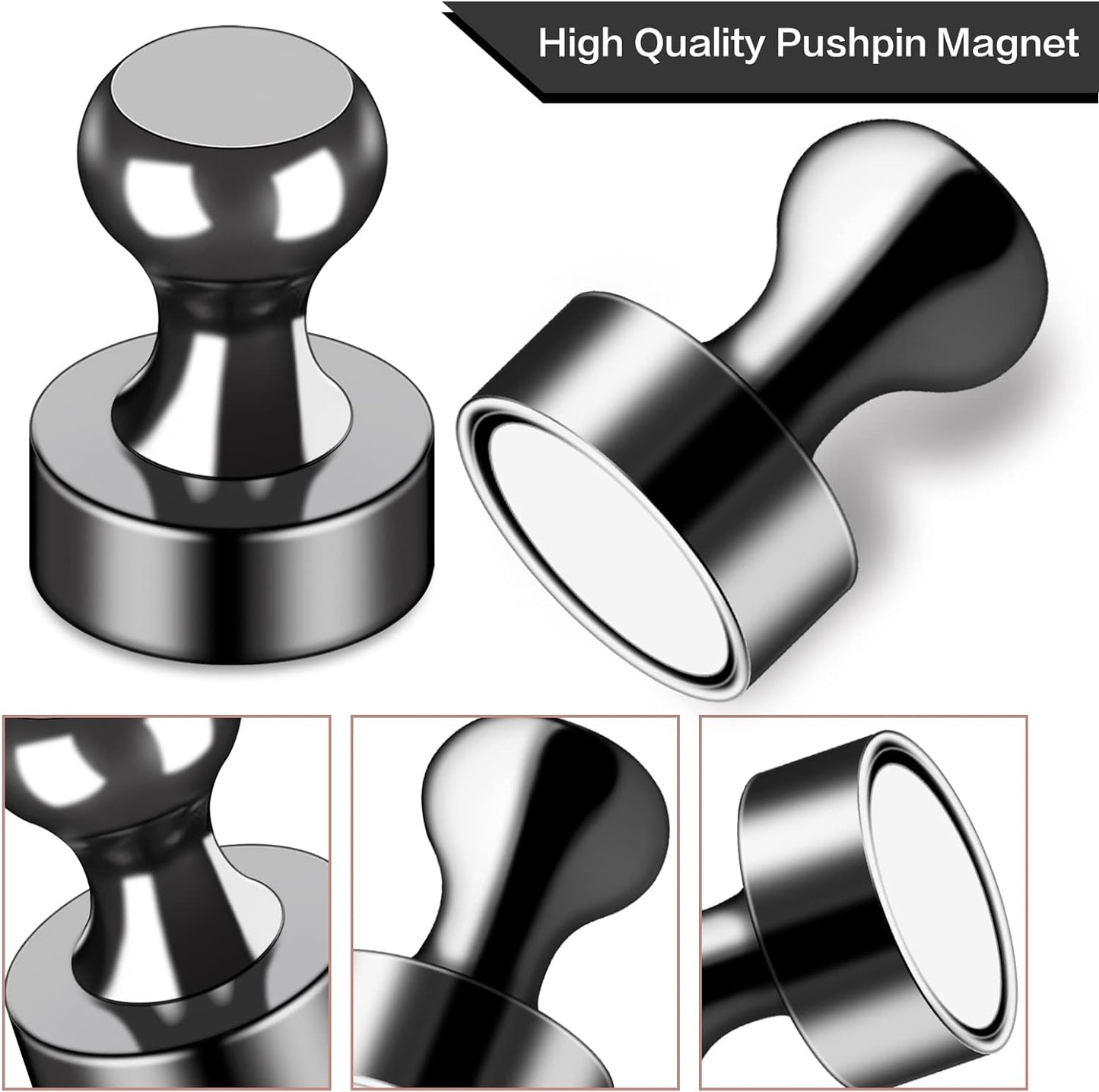 LOVIMAG 16Pcs Strong Science Magnets, Labs Junior Science Magnet Set for Education, Science Experiment Tools for School, Office, Thumb Tacks Magnets,Dry Erase Magnetic