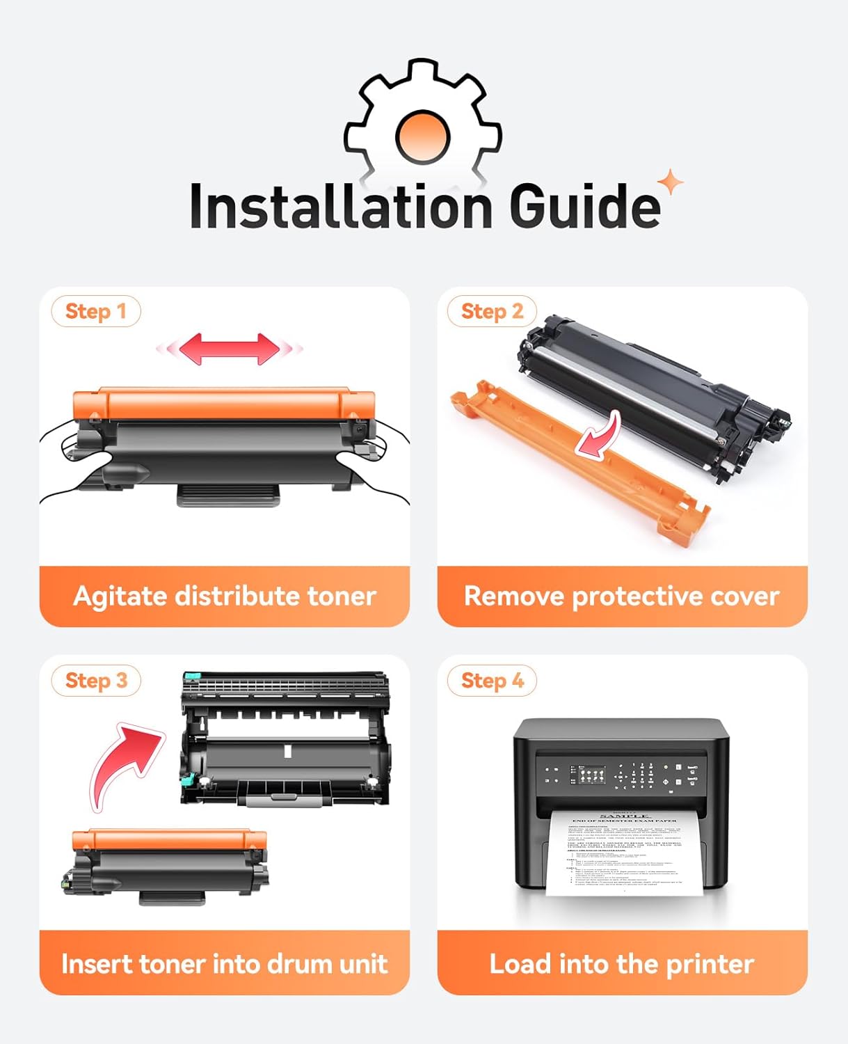 TN830XL Black Compatible Toner Cartridge 2-Pack High Yield Replacement for Brother TN830xl TN830 to use with HL-L2460DW DCP-L2640DW HL-L2480DW HL-L2400D HL-L2405W MFC-L2820DW MFC-L2900DW Printer Ink
