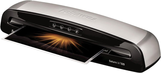 Fellowes Saturn 3i 125 Thermal Laminator Machine for Home or Office with Pouch Starter Kit, 12.5 inch, Fast Warm-Up, Jam-Free Design (5736601)