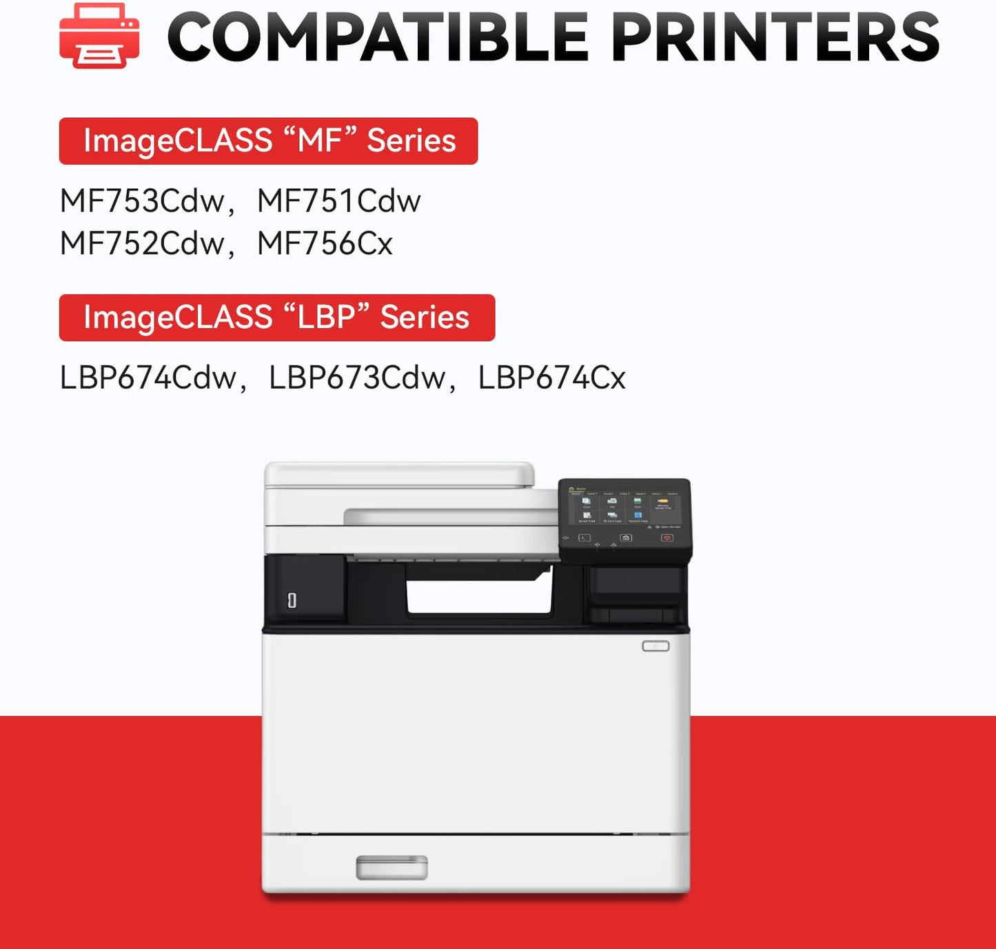 069 069H Toner Cartridge Set High Capacity 4-Pack Compatible for Canon 069H 069 for Color imageclass MF753Cdw MF751Cdw LBP674Cdw LBP674C MF750C LBP673Cdw LBP674Cx MF752Cdw MF756Cx Printers lnk Black