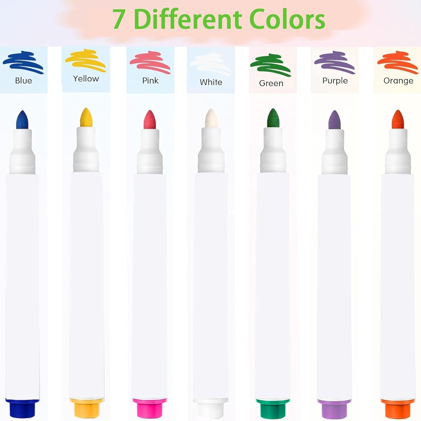 14 Pcs 4.1 Inch 7 Colors Mini Neon Dry Wet Erase Markers, Acrylic Board Color Neon Markers Pens for LED Drawing Message Writing Note Board with Colors