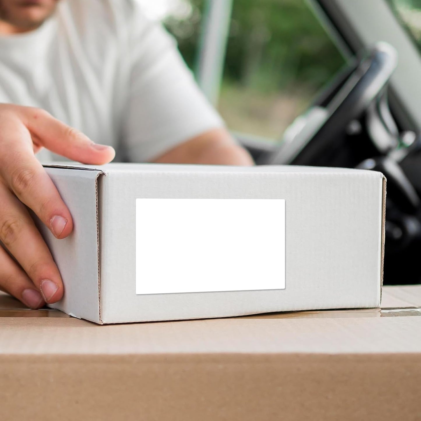 White Color Coding Labels 3 × 2 Inches Self-Adhesive Rectangle Stickers Waterproof Name Tags for Office School Home 40 PCS