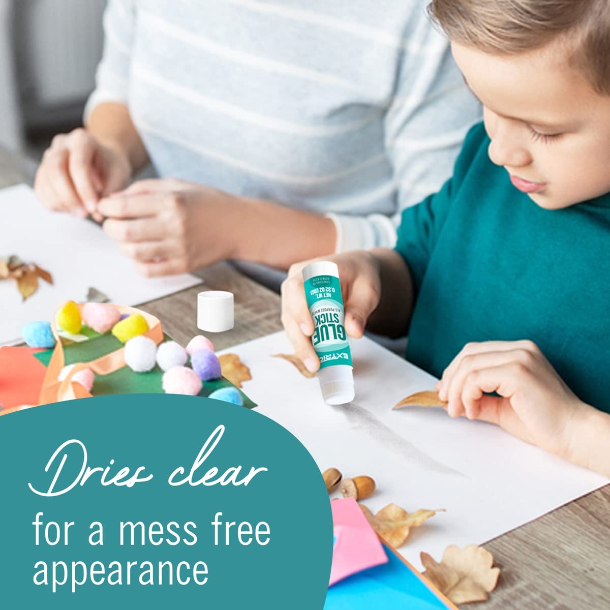 Glue Sticks Bulk Classroom, White Glue Sticks for Kids 24 Count, 0.75 Ounce, Washable All Purpose, for Kids, School and Home