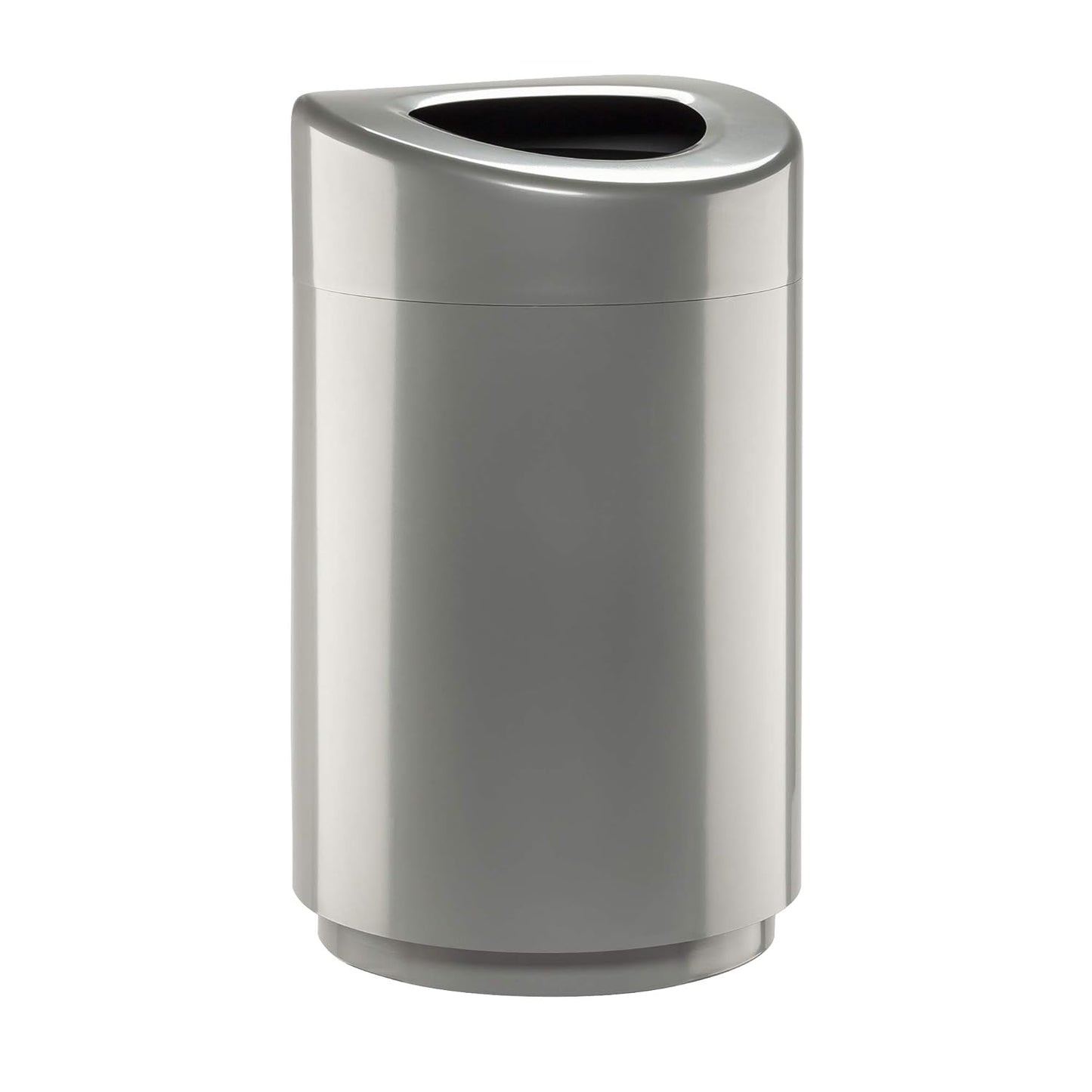 Safco Open Top Trash Can, 30 Gallon Stainless Steel Modern Garbage Can for Indoor Use, Silver
