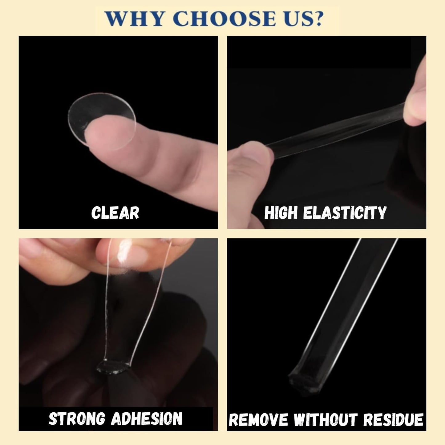 350 pcs Double Sided Sticky Dots –Easy to Peel Sticky Dots,Clear Removable Sticky Tack Double Sided Tape Dots for Crafts, Posters, Balloons, and DIY Projects