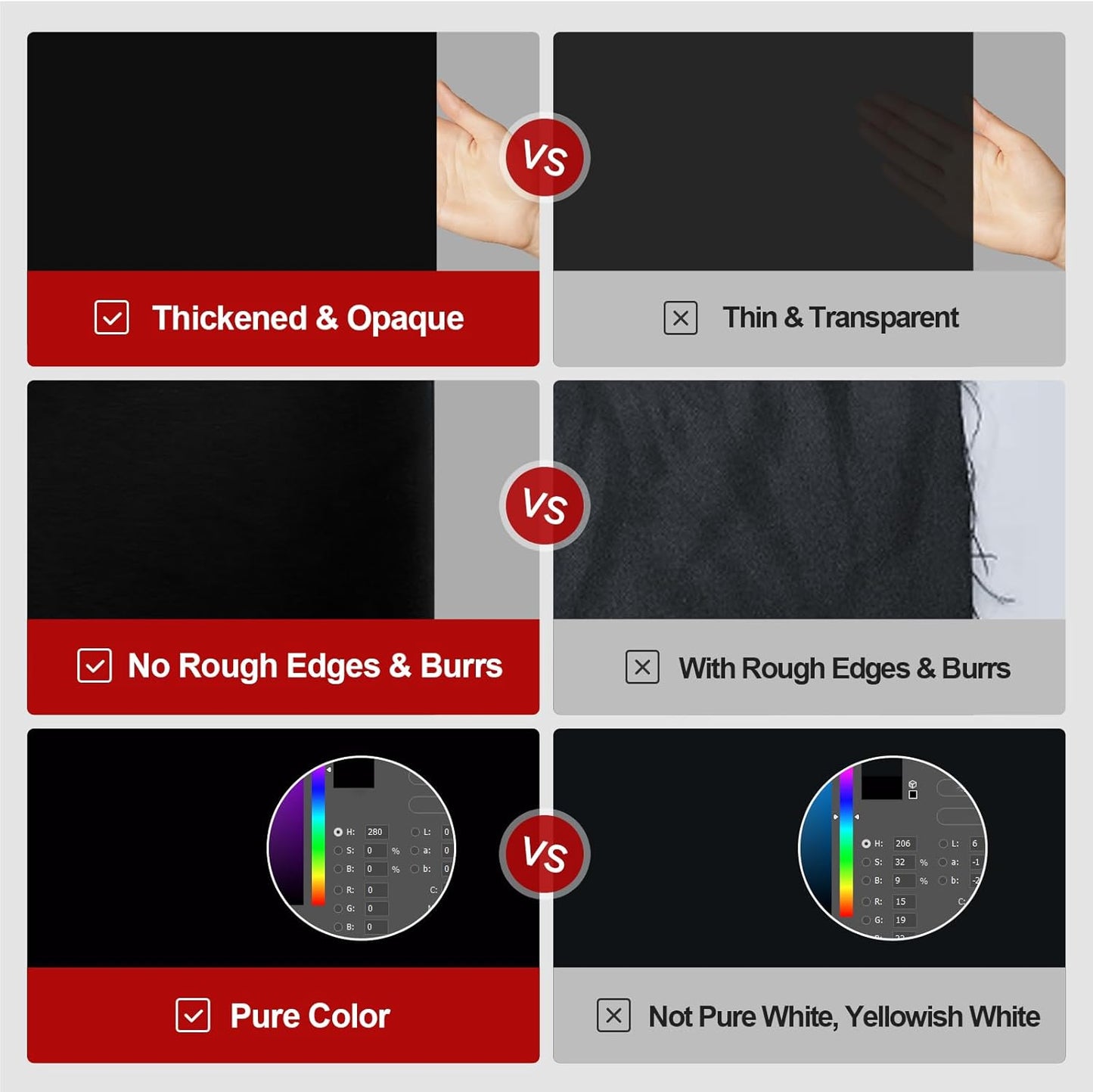 10x12Ft Black Large Photography Backdrop, Black Screen Photo Background for Photoshoot, Zoom Meeting, Game Live Steaming Live, Party, Vedio