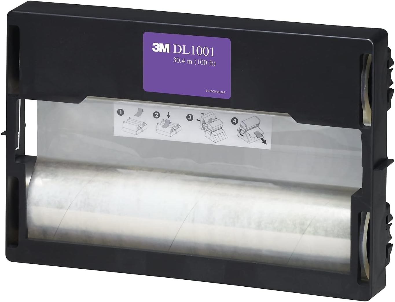 3M Dual Laminate Refill, 12 Inches x 100 Feet Roll, Heat-Free Laminating (DL1001) Clear