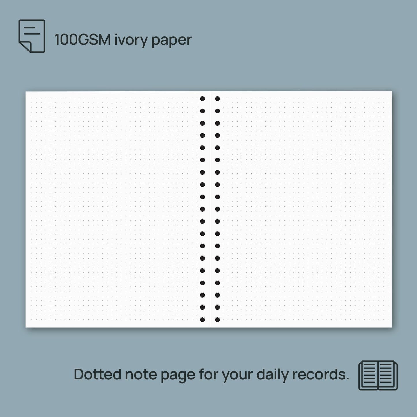 POPRUN Monthly Planner 2026-2027 Spiral Hardcover (8'' x 10''), 18 Months Calendar (Jan.2026-Jun.2027) - 2 Pages per Month with Dotted Note Pages, Sunday Start, Laminated Tab - Violet