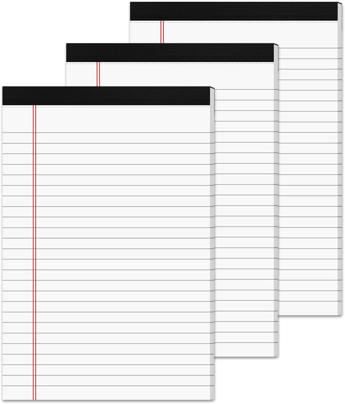 3 Pack Small Legal Pads 5x8 White Notepads Paper Tablets 5x8 Legal Pad 80 GSM Lined Note Pads of Paper 5x8 College Ruled Writing Pads 30 Sheets/Pad, 25 Lines Note Pads for School, Office