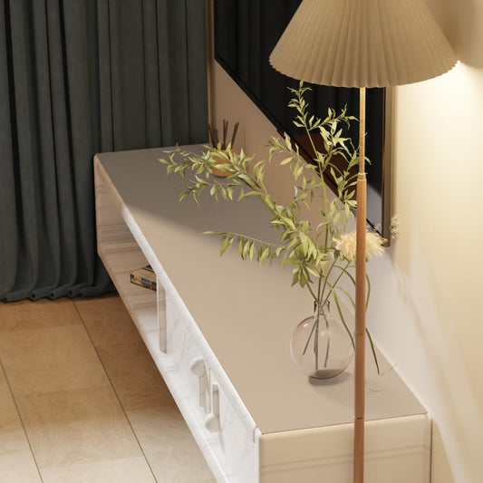 Dresser Cover Top - Can Be Used On Both Sides Waterproof and Easy to Clean Good Flatness Used for Dresser Table(Light Brown+Gray 10x36)