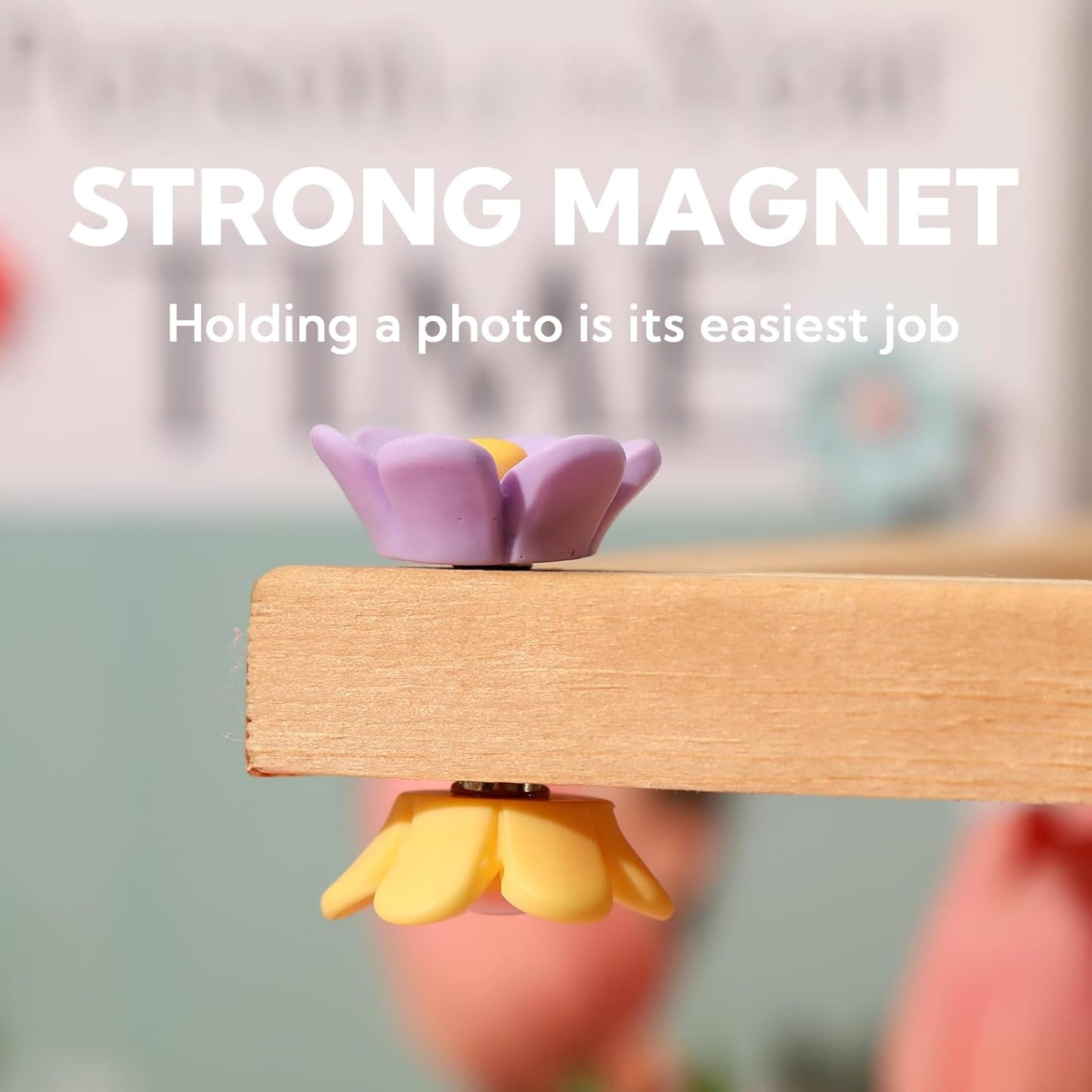 28 Pack Fridge Magnets 3D Cute Flower 7color Magnets ColorfuI Decorative Flower Colorful Cute Small ForWhiteboard Locker & Map Kitchen Office Classroom School(14 Small + 14 Large)