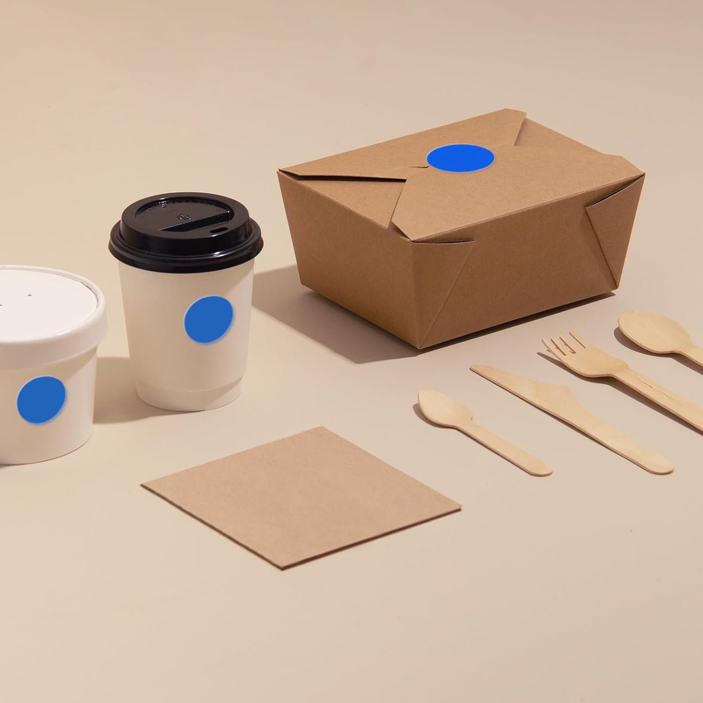 Blue Dot Stickers 2 Inches Round Sticker, Circle Colored Labels Color Coding Labels for Office Classroom Toddlers Activity 80 Pieces