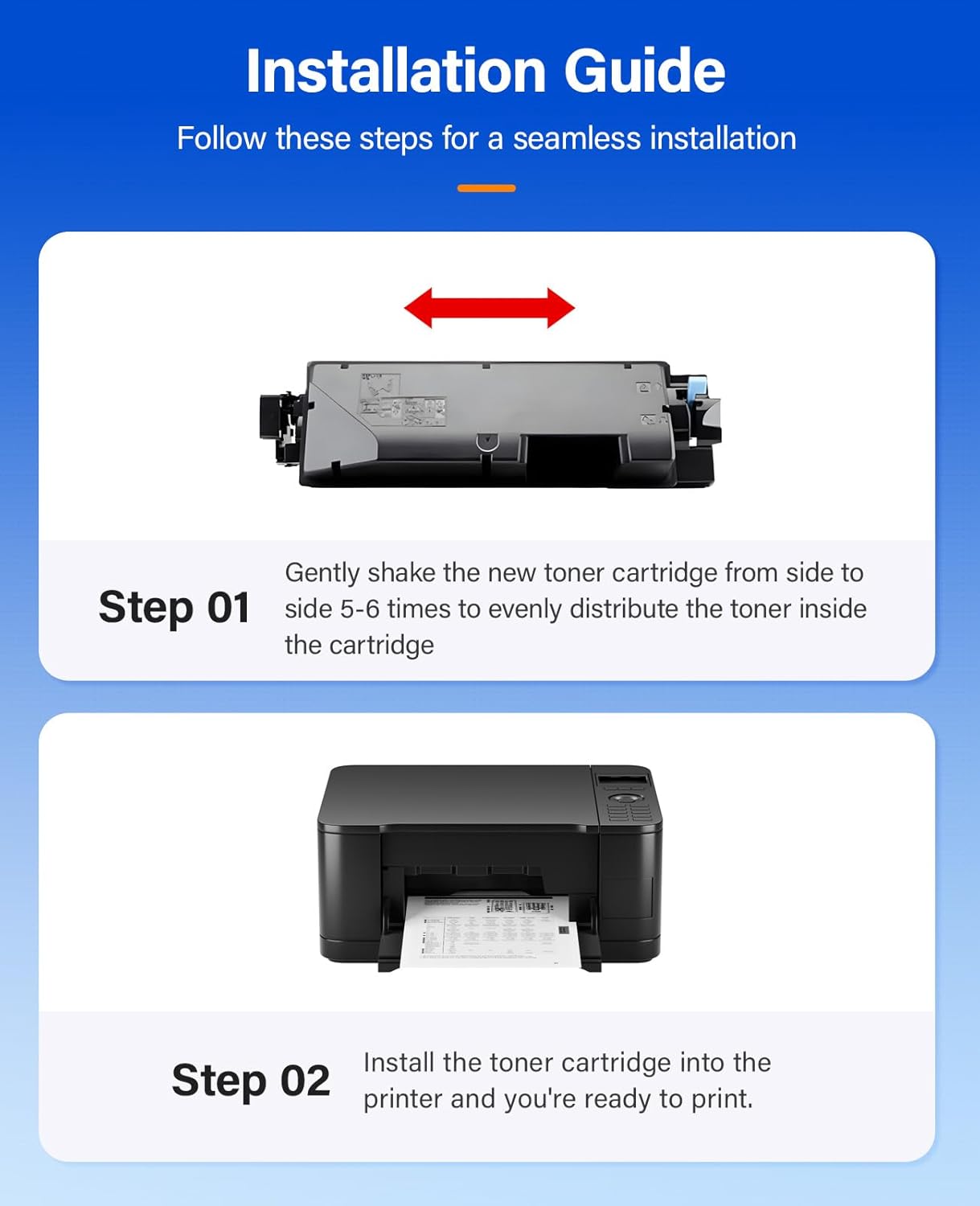 TK-5272 TK5272 Toner Cartridge 4-Pack High Yield Replacement for Kyocera TK-5272K TK-5272C TK-5272M TK-5272Y Compatible with ECOSYS M6235cidn M6630cidn M6635cidn P6230cdn Laser Printer Ink Black Color