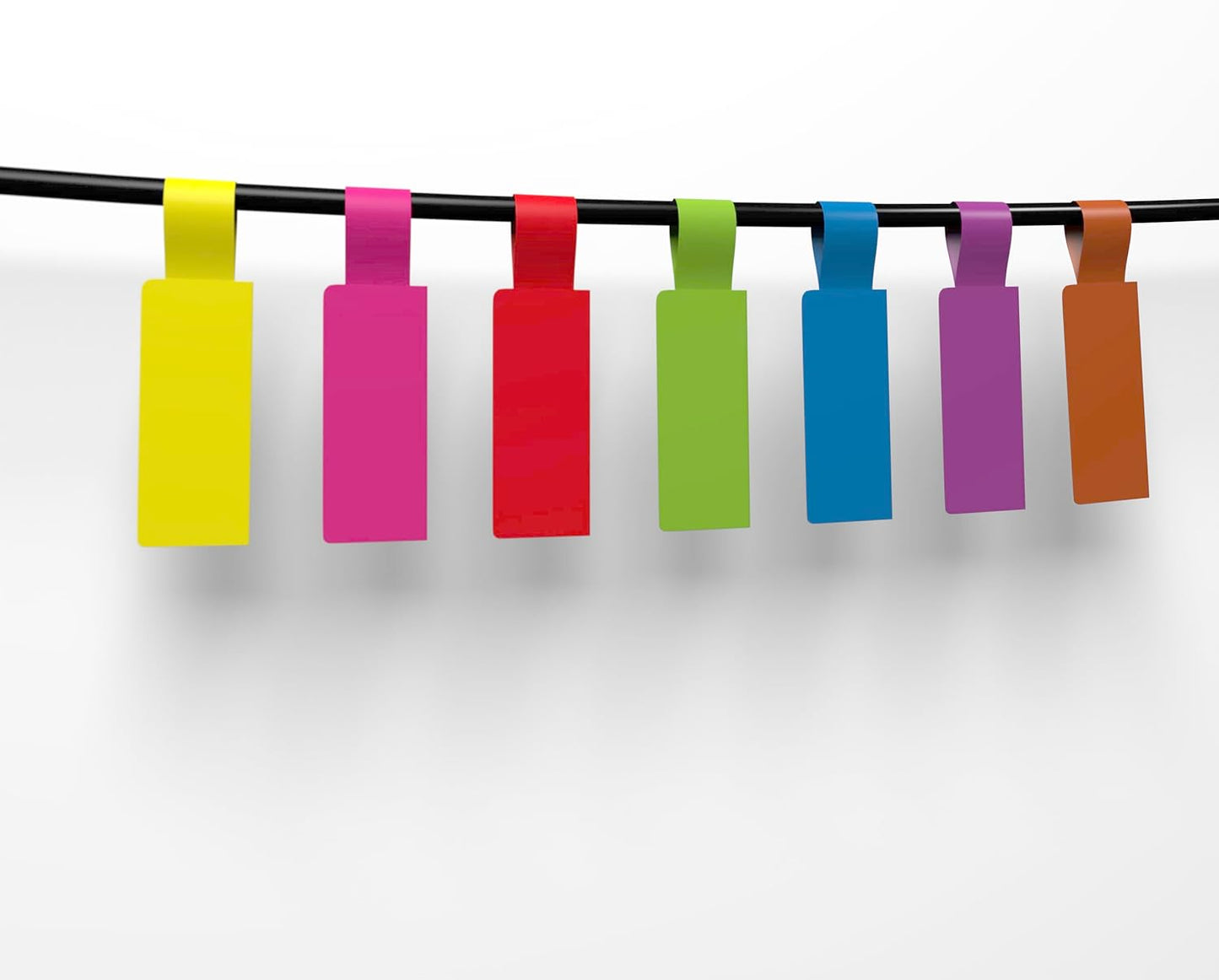 Kenco Cable Labels - 240 Labels 12 Sheets, 10 Colors Waterproof Cord Labels - Write on Stickers Tear and Liquid Resistant for Color Coding and Identification -Made in The USA (960 Labels)