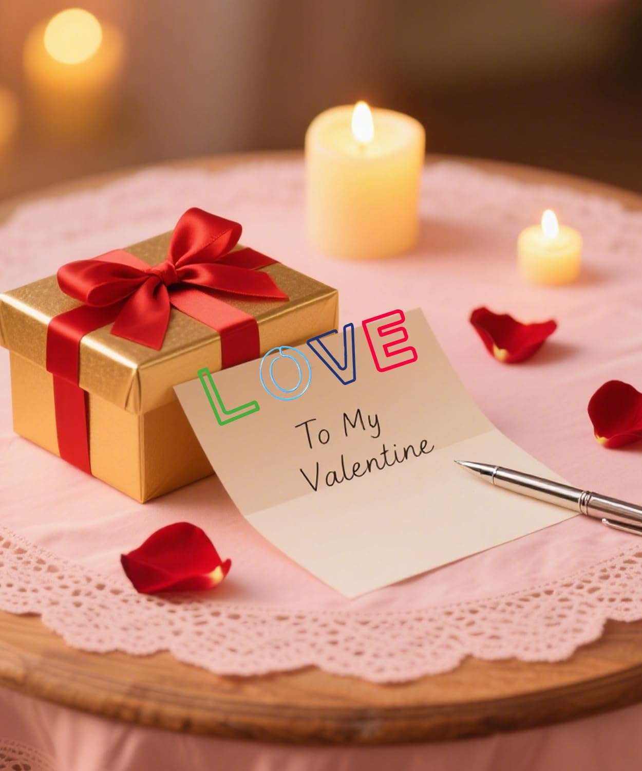 52 Pcs Stainless Steel Paper Clips - Alphabet Letter Clips for Office & School with Storage Box Assorted Color (Love Series)