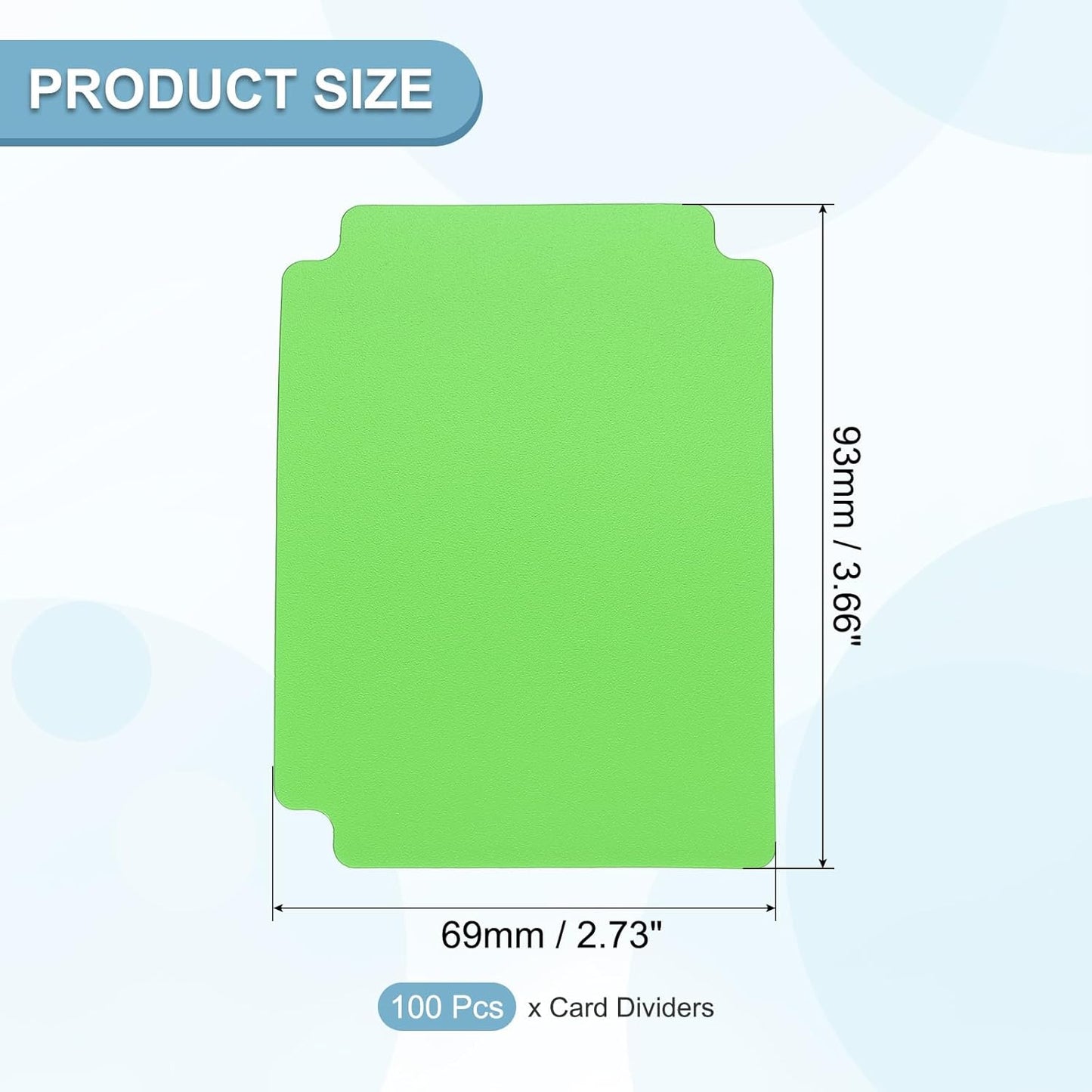 PATIKIL Trading Card Dividers, 100 Pcs Index Card Football Card Sorter Storage Boxes Organizer Tray Accessories for Sports Game Baseball Card, Grass Green