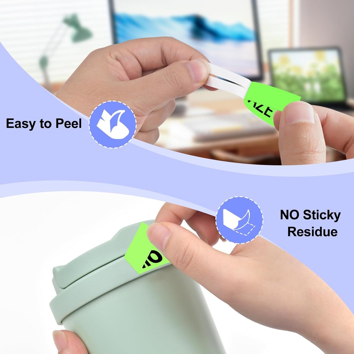 Label Tape Refills Compatible for Ptouch TZe-D31 TZ D31 Laminated Black on Green Fluorescent 1/2" 12mm for PTD200, D210 D400 D600 PTH100 H110 PTP300BT PTP700 PTP710BT, 2 Pack