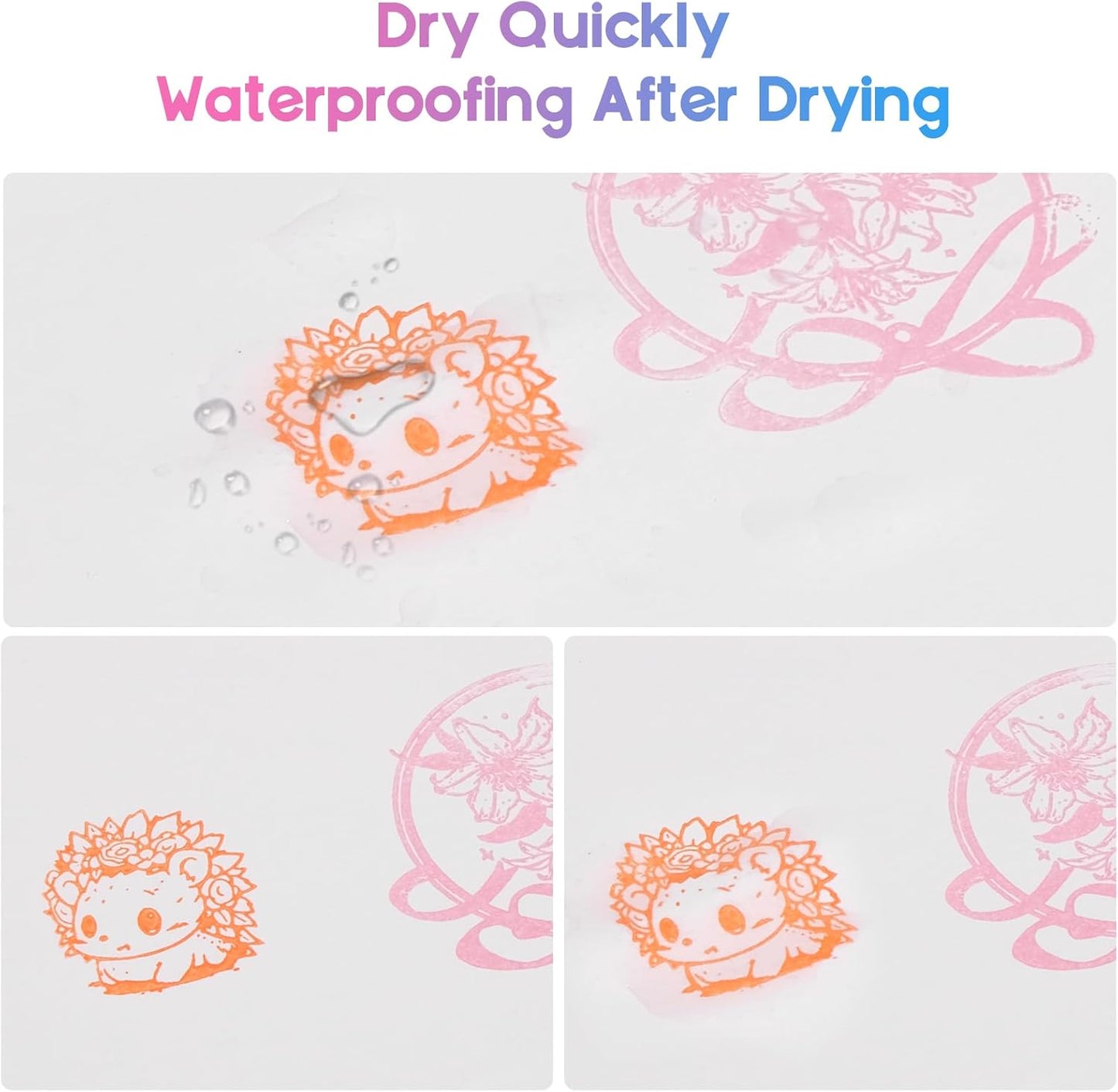 CraftyManor Mini 24 Color Pigment Ink Pads Set for Stamps, Fingerprint Ink Pad for Kids, Stamp Pad for Scrapbook Paper & Stamps for Classroom & Clothing Stamp & Letter Stamps, Archival