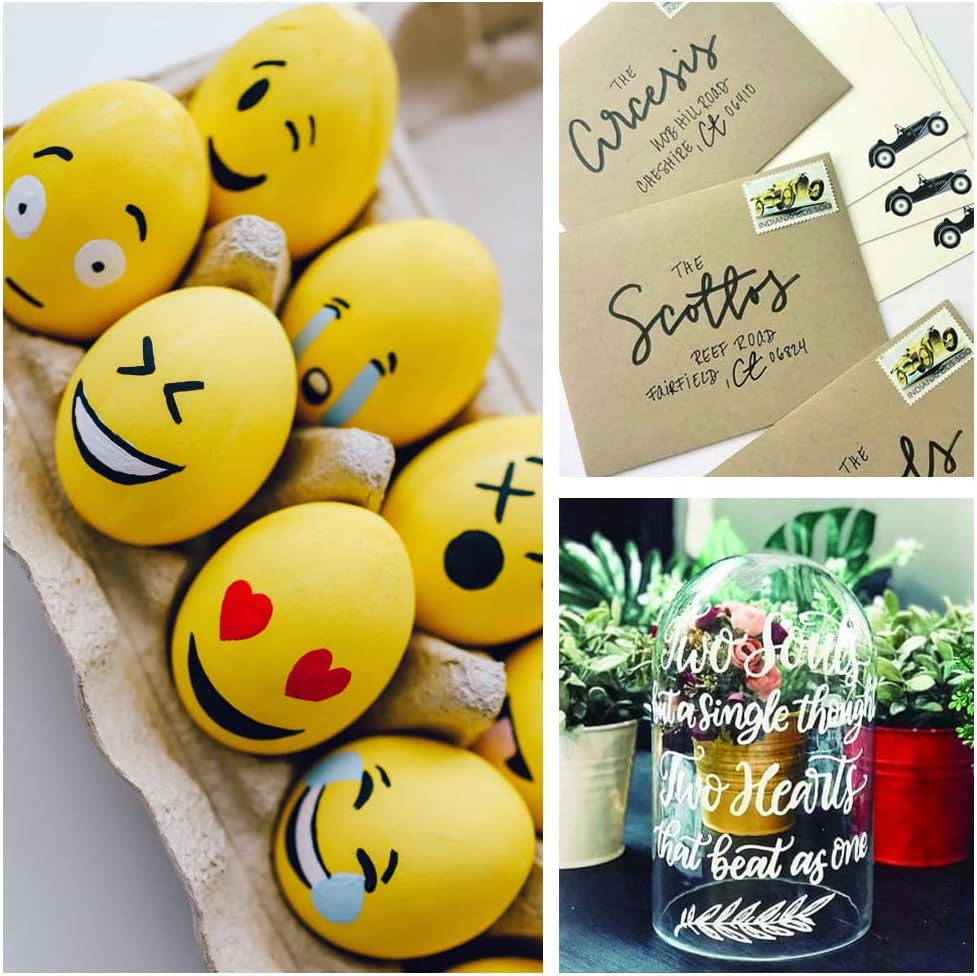 Overseas Permanent Paint Pens Light Purple Markers - 2 Pack Oil Based Paint Markers, Medium Tip, Quick Drying and Waterproof Marker Pen for Metal, Rock Painting, Wood, Plastic, Canvas, Glass, Mugs