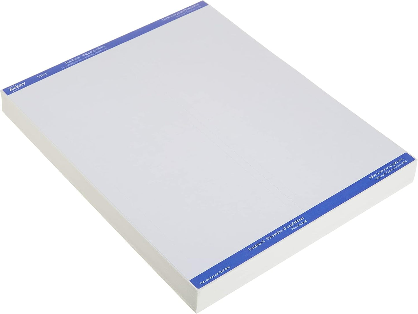 Avery Printable Shipping Labels with Sure Feed, 3-1/2" x 5", White, 400 Blank Mailing Labels for Laser Printers (5168)