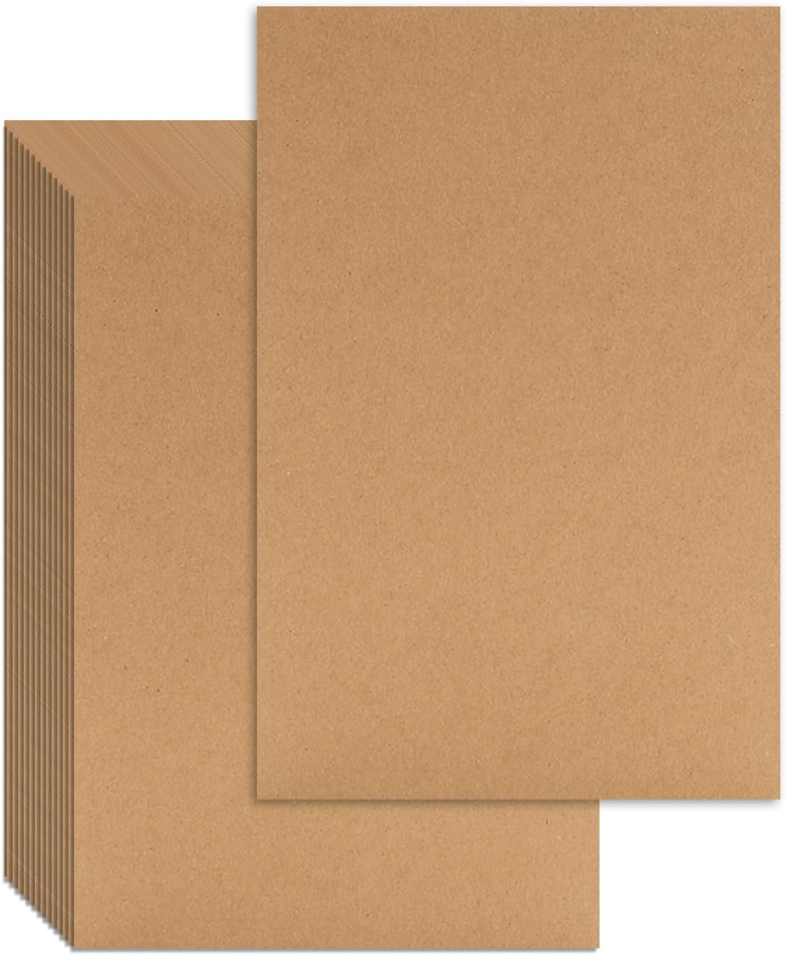 25 Pcs Book Board, Binder Board, Cover Board, Heavy Duty Chipboard for Book Binding, DIY Cardboard (Brown, 8.5 x 11 Inch 80PT)