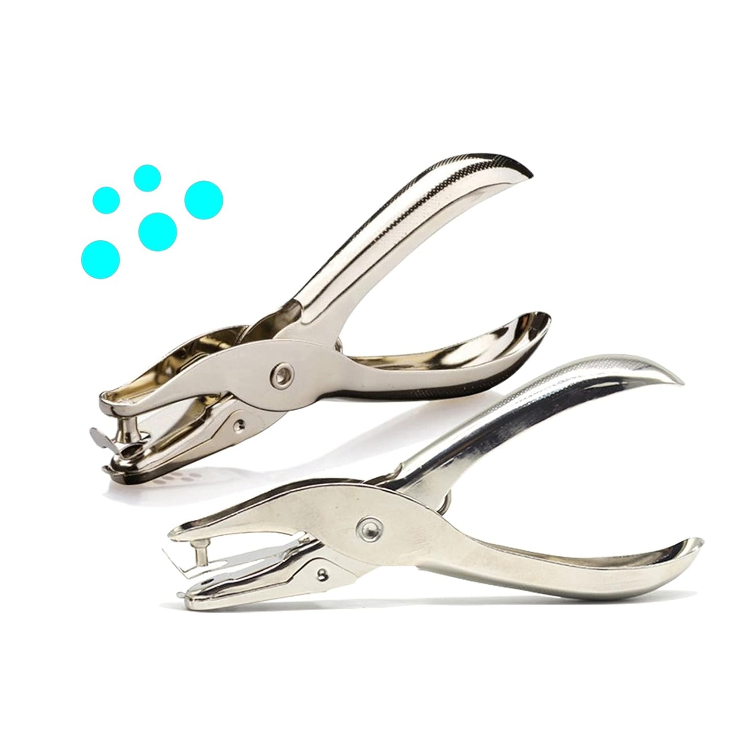 1/4 and 1/8 Inch Small Single Hole Punch, 2 Pack Handheld Circle Shaped Hole Puncher with 8 Sheet Capacity for DIY Craft Paper, Tag & Ticket, Perfect for Home, Office, Back to School Supplies