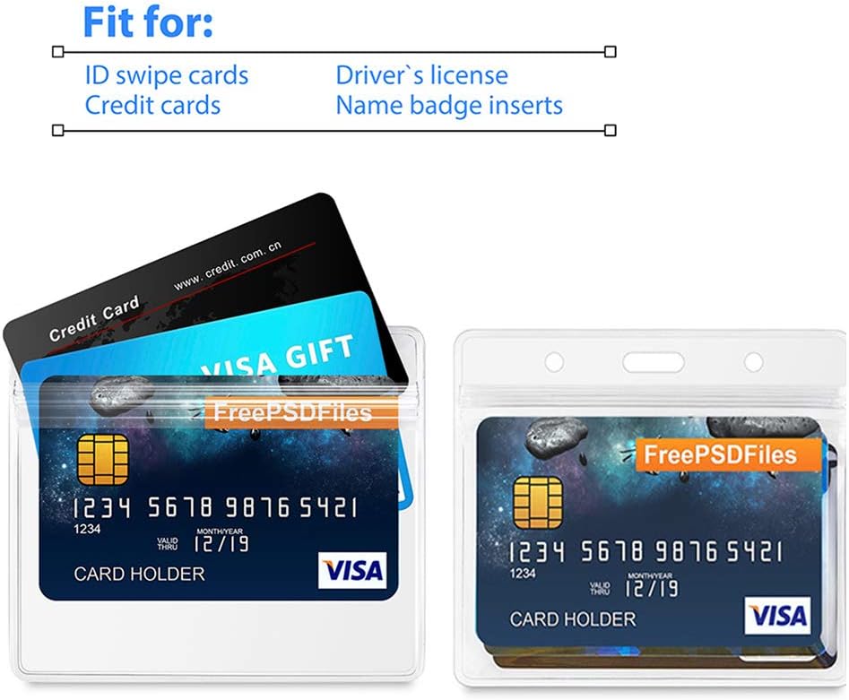 Lanyards with Id Holder Name Badges Waterproof Name tag Badge Holders with Neck Lanyard Swivel J-Hook Clip 50 Pack (Purple, Vertical)