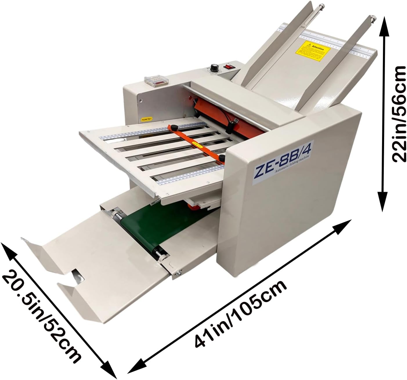 WYDDDARY Automatic Paper Folding Machine Fold Sizes 2x3in to 12x27in Small Horizontal Origami Machine Max Speed 262ft/min for Manuals Document Business Letters 110V 70W