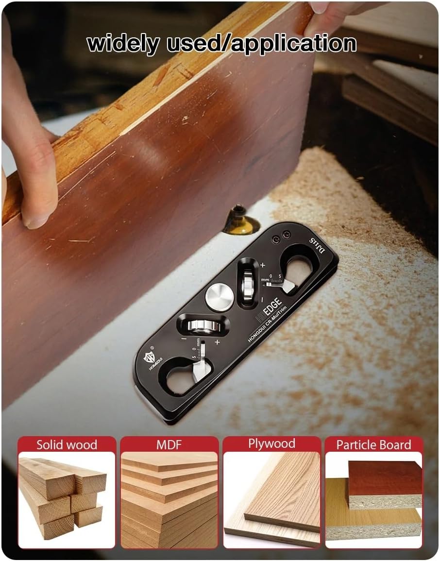 HONGDUI Chamfer Plane Edge Plane Corner Plane Quick Edge Trimmer Chamfering Tool with 3 Carbide Insert for Woodworking