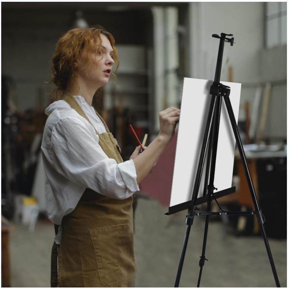 RRFTOK Art Painting Display Easel Stand,72Inches Adjustable Easels for Painting Canvases Height from 22-72”for Table-Top/Floor Paint and Displaying,Black - 3-Pack.